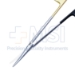 Strabismus Scissors, TC, Super Cut, Curved, One Black Ring, One Gold Ring Handle, Overall Length 4-1/2" (115mm) - 19-134138