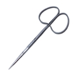 Strabismus Scissors, Straight, Ribbon Style Ring Handles, Overall Length 4-1/4" (108mm) 