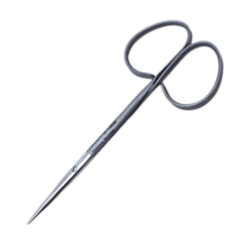 Strabismus Scissors, Straight, Ribbon Style Ring Handles, Overall Length 4-1/4" (108mm) 