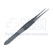 Dressing Forceps, Straight, Serrations, Serrated Handle, Polished Finish, Delicate 11mm Tips, Overall Length 4" (100mm) - 5-2511