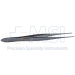 Tissue Forceps, Straight, Serrated Handle, Polished Finish, Straight Shafts, 1 x 2 Delicate Teeth, Overall Length 4" (100mm) - 5-2531