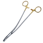 Stratte Needle Holder, Double Curved to Side, Tungsten Carbide Jaws, Overall Length 9" (229mm) 
