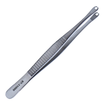 Suture Tweezers, Serrated, Overall Length 6" (152mm) 