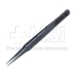 Swiss Jeweler Forceps, #2, Straight Shafts, Fine Pointed Tips, 0.34mm Tip Width, Smooth Handle, Dull Finish, Overall Length 4.728" (120mm) - 5-2058-2