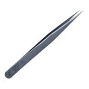 Swiss Jeweler Forceps, #3C, Straight Shafts, Extra Fine Pointed Tips, 0.17mm Tip Width, Smooth Handle, Dull Finish, Overall Length 4.334" (110mm) E1947 3C,E1947 3C