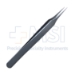 Swiss Jeweler Forceps, #4, Straight Shafts, Super Fine Pointed Tips, 0.13mm Tip Width, Smooth Handle, Dull Finish, Overall Length 4.334" (110mm) - 5-2058-4