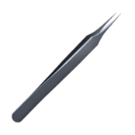 Swiss Jeweler Forceps, #4, Straight Shafts, Super Fine Pointed Tips, 0.13mm Tip Width, Smooth Handle, Dull Finish, Overall Length 4.334" (110mm) E1947 4,E1947 4