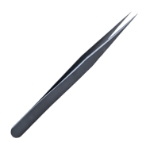 Swiss Jeweler Forceps, #5, Straight Narrowed Shafts, Super Fine Pointed Tips, 0.1mm Tip Width, Smooth Handle, Dull Finish, Overall Length 4.334" (110mm) E1947 5,E1947 5
