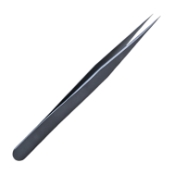Swiss Jeweler Forceps, #5, Straight Narrowed Shafts, Super Fine Pointed Tips, 0.1mm Tip Width, Smooth Handle, Dull Finish, Overall Length 4.334" (110mm) E1947 5,E1947 5