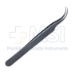 Swiss Jeweler Forceps, #7, Curved, Extra Fine Pointed Tips, 0.17mm Tip Width, Smooth Handle, Dull Finish, Overall Length 4.531" (115mm) - 5-2058-7