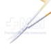 Iris Scissors, TC, Curved, Sharp Tips, Square Edge Shanks, Larger Gold Ring Handles, Overall Length 4-1/2" (115mm) - 19-132109