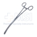 Teale Uterine Tenaculum Forceps, Curved To Side, 3 x 4 Teeth, Overall Length 10-1/4" (260mm) - 616356J