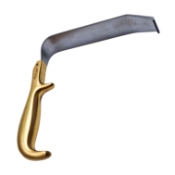 Tebbetts Fiber Optic Retractor, Stainless Steel, 160mm x 36mm Blade, With Teeth, No Smoke Tube, No Fiber Optic Light 