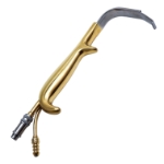 Tebbetts Fiber Optic Retractor, Stainless Steel, Comfort Grip, 80mm x 16mm Blade, With Teeth, Smoke Evacuation Suction Tube, Replaceable Fiber Optic Design 
