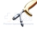 Tebbetts Stainless Steel Fiber Optic Retractor, Comfort Grip 90mm x 24mm Blade, Teeth to Help Tissue Slippage, Smoke Evacuation Suction Tube - 220-2080-090T