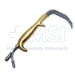 Tebbetts Stainless Steel Fiber Optic Retractor, Comfort Grip 90mm x 24mm Blade, Teeth to Help Tissue Slippage, Smoke Evacuation Suction Tube - 220-2080-090T