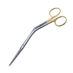 Tebetts Scissors, TC, Angled, Serrated, Overall Length 7-1/2" (190mm) 