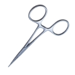 Tendon Braiding Forceps, Child Size, Straight, Delicate Sharp Point, Single Pin Tooth, Overall Length 4-3/4" (120mm) 