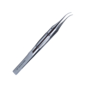 Tennant Tying Forceps, Curved, 6mm Long Tying Platforms, Guide Pin, Handles 9-0 To 11-0 Sutures, Ergonomic Fenestrated Handle, Overall Length 4-3/8" (110mm) 