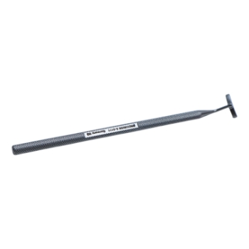 Thornton Corneal Press On Ruler, For Limbal Incisions, Curved Marking Blade, 2mm Lines, 1mm Apart Measuring Up To 10mm, Round Knurled Handle, Dull Finish, Overall Length 4-1/4" (110mm) E9000