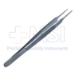 Thorpe Conjunctival Fixation Forceps, Straight Shafts, 90 Degrees 0.6mm 2 x 3 Teeth, Tying Platform, Serrated Handle, Polished Finish, Overall Length 3-3/4" (94mm) - 5-2841