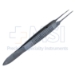 Thorpe Corneal Fixation Forceps, Straight Shafts, 45 Degrees 2 x 3 (0.12mm) Teeth, Tying Platform, Serrated Handle, Polished Finish, Overall Length 3-3/4" (94mm) - 5-2843