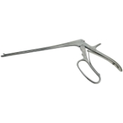 Tischler Cervical Biopsy Punch, Gold Plated Squeeze Grip Handle, Straight Jaw, Bite Size 3mm Wide x 7mm Long, Quick Lock Design, Overall Length 8-5/8" (220mm) 