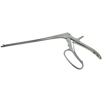 Tischler Cervical Biopsy Punch, Gold Plated Squeeze Grip Handle, Straight Jaw, Bite Size 3mm Wide x 7mm Long, Quick Lock Design, Overall Length 8-5/8" (220mm) 