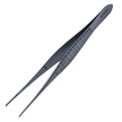 Tissue Forceps, 1 x 2 Teeth, Cross-Serrations, Serrated Handle, Overall Length 6" (152mm) 