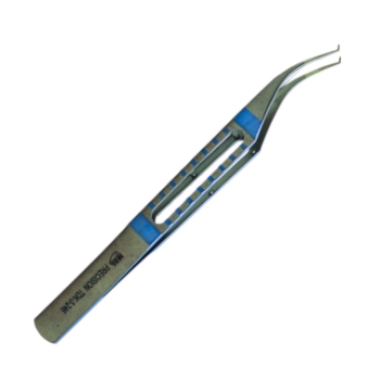 Barraquer Colibri Forceps, Titanium, 0.12mm, 1 x 2 Teeth, 6mm Tying Platforms, 2mm Long Tips, Square Grip Flant Handle, Overall Length 4-1/2" (115mm) 