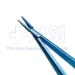 Castroviejo Microsurgical Needle Holder, Titanium, Standard Box Lock, Straight, 0.8mm Smooth Jaws, Standard Flat Serrated Handle, Lock Handled Design, Overall Length 7" (180mm) - CF718T