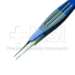 Castroviejo Suturing Forceps, Titanium, Straight Shafts, 0.5mm, 5.5mm Tying Platform, Serrated Wide Handle, Overall Length 4-1/4" (108mm) - 5-2809-T