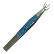 Double Fixation Forceps, Titanium, Dual Curved "U"-Shaped Head, Double 1 x 2 Teeth, Newly Designed Secure Lock, Overall Length 4-3/8" (111mm) 