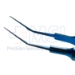 Kraff Utrata Capsulorhexis Forceps, Titanium, Recessed Jaws, Sharp Tip, 1mm Laser Lines, Round Handle - 15-5614RHTAS