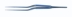 Microsurgical Bayonet Forceps, Titanium, Straight, 0.9mm Smooth Jaw, 8mm Round Diamond Knurled Handle, 1mm Guide Pin, Overall Length 8-1/4" (210mm) - AJ121T