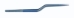 Microsurgical Bayonet Forceps, Titanium, Straight, 0.9mm Smooth Jaw, 8mm Round Diamond Knurled Handle, 1mm Guide Pin, Overall Length 8-1/4" (210mm) - AJ121T