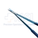 Titanium Microsurgical Spring Handled Scissors, Straight, Sharp, 9mm Blades, 8mm Diameter Round Diamond Knurled Handle, Standard Screw Area Design, Overall Length 7" (180mm) - AG018T