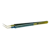 Kershner Capsulorhexis Forceps, Titanium, Extremely Thin Straight Shanks, 11.5mm Tip To Bend, Cystotome Shaped Tips, Round Nordan Style Handle With Flats, Overall Length 4" (100mm) 154254,9463T,05-2322