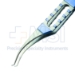 Pierse Style Colibri Forceps, Titanium, Angled 45 Degrees, (0.25) Notch Teeth, 2mm Tip Length, 6mm Tying Platforms, Flat Square Grip Handle, Overall Length 3.3" (84mm) - TDK-3-241