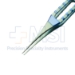 Tying Forceps, Titanium Square Grip Flat Handle, 0.3mm 1 x 2 teeth, 6mm Tying Platforms, Straight Shafts, Overall Length 4-1/2" (115mm) - TDK-3-229