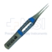 Tying Forceps, Titanium Square Grip Flat Handle, 0.3mm 1 x 2 teeth, 6mm Tying Platforms, Straight Shafts, Overall Length 4-1/2" (115mm) - TDK-3-229