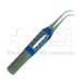 Tying Forceps, Titanium, Angled 45 Degees, 7mm From Bend To Tip, 6mm Tying Platforms, Square Grip Flat Handle, Overall Length 3-1/4" (82mm) - TDK-3-633