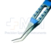 Tying Forceps, Titanium, Angled 45 Degees, 10mm From Bend To Tip, 6mm Tying Platforms, Square Grip Flat Handle, Overall Length 3-1/4" (82mm) - TDK-3-635