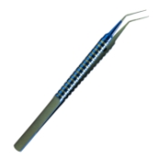 Utrata Forceps, Titanium, Angled 45 Degrees, 8.5mm Platforms, 13mm Bend To Tip, Round Handle, Overall Length 4-1/2" (115mm) 