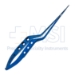 Titanium Yasargil Bayonet Microsurgical Scissors, Straight 14mm Sharp Blades, Flat Three Hole Handle, Slim Line Screw Area Design, Overall Length 9" (225mm) - HG6022SLT