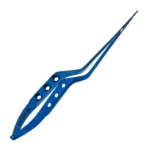 Titanium Yasargil Bayonet Microsurgical Scissors, Straight 14mm Sharp Blades, Flat Three Hole Handle, Slim Line Screw Area Design, Overall Length 9" (225mm) 
