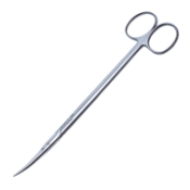 Toennis Scissors, Curved, Overall Length 7" (180mm) 