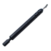 Trapazoid 2.8mm - 3mm Tapered Spear Black (CVD) Diamond Knife, Angled Dop Black PEEK Handle, Blade is 0.17mm Thick 