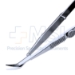 Troutman-Castroviejo Corneal Section Scissors, Right, Barraquer Stop/Lock, Miniature Model Has Curved Blades, Blunt Tips, Both Blades Of Equal Length, 13mm Mid-Screw To Tip, Overall Length 4-1/8" (105mm) - 5-4421