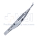 Troutman-Castroviejo Corneal Section Scissors, Right, Barraquer Stop/Lock, Miniature Model Has Curved Blades, Blunt Tips, Both Blades Of Equal Length, 13mm Mid-Screw To Tip, Overall Length 4-1/8" (105mm) - 5-4421